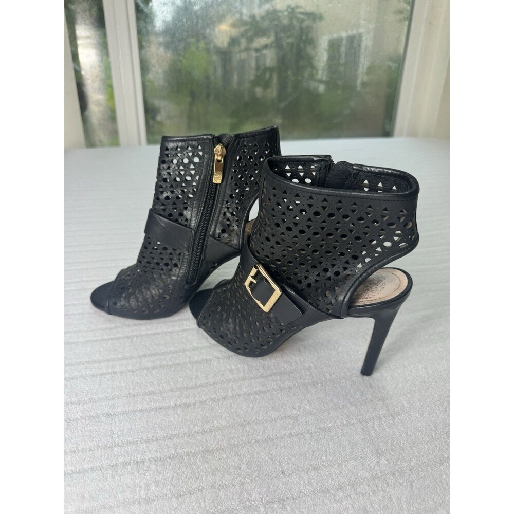 Vince Camuto C-Kaleen Women’s Black Laser Cut Slingback Heels Size 7.5M